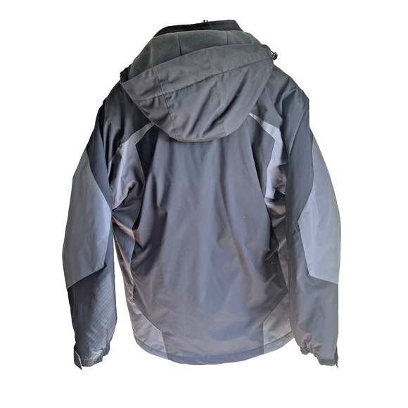 Free Country Men's Black Gray Hooded Snow Ski Jacket L - Picture 3 of 7